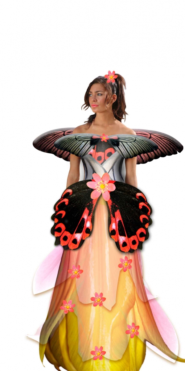 Creation of Flower dress: Step 7